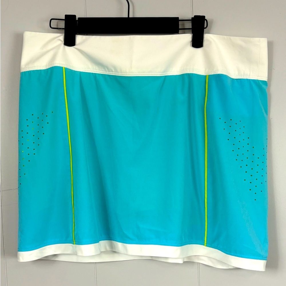 Callaway Aqua Blue & White Golf Activewear Skort Size 14 Outdoor Sporty